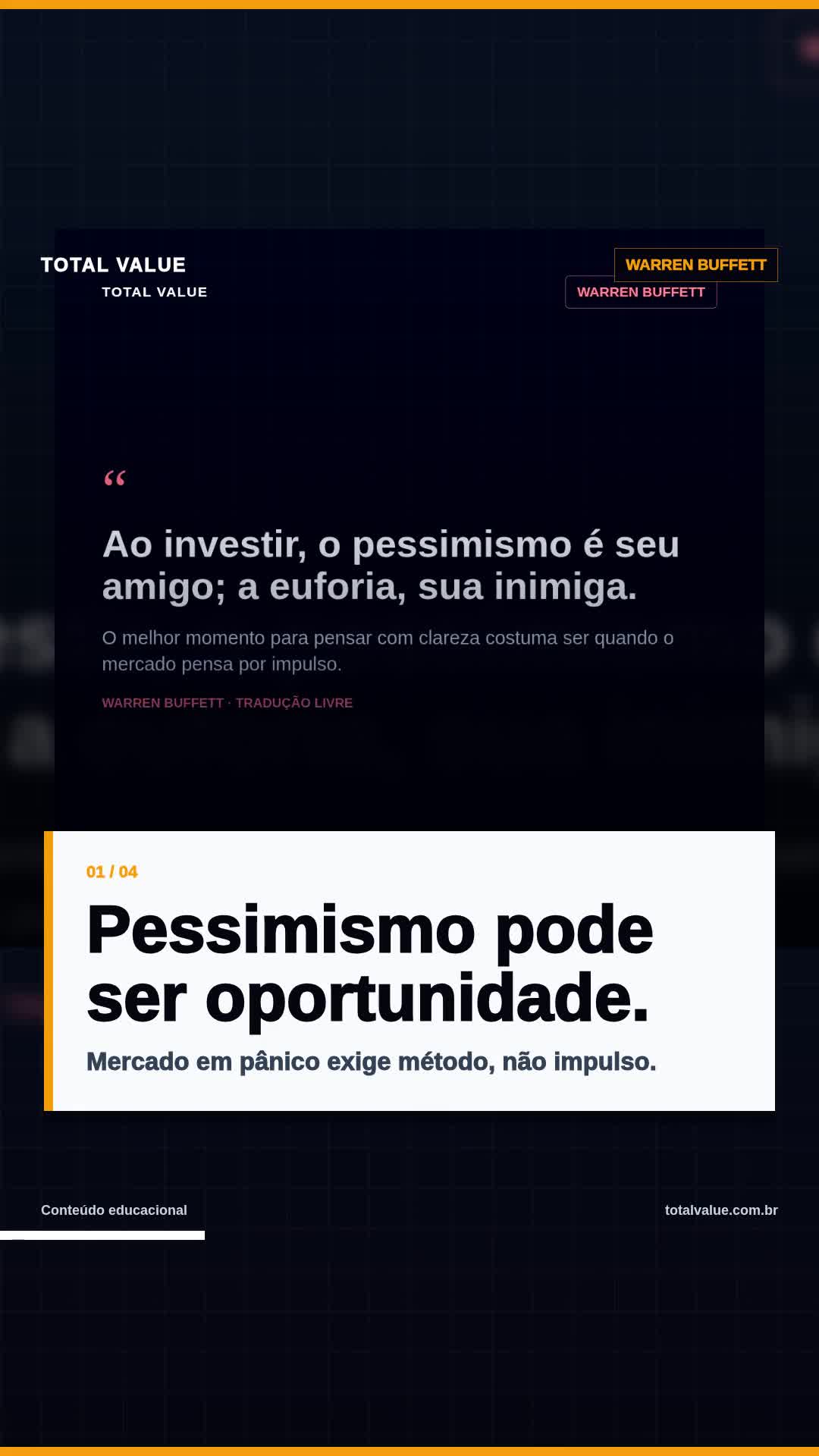 Warren Buffett: pessimismo é seu amigo, euforia é sua inimiga